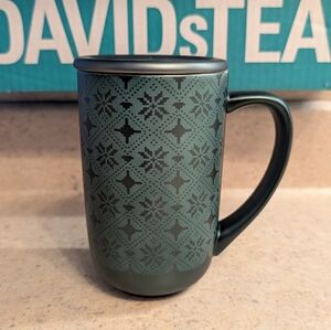 David's Tea - Green Patterned Mug